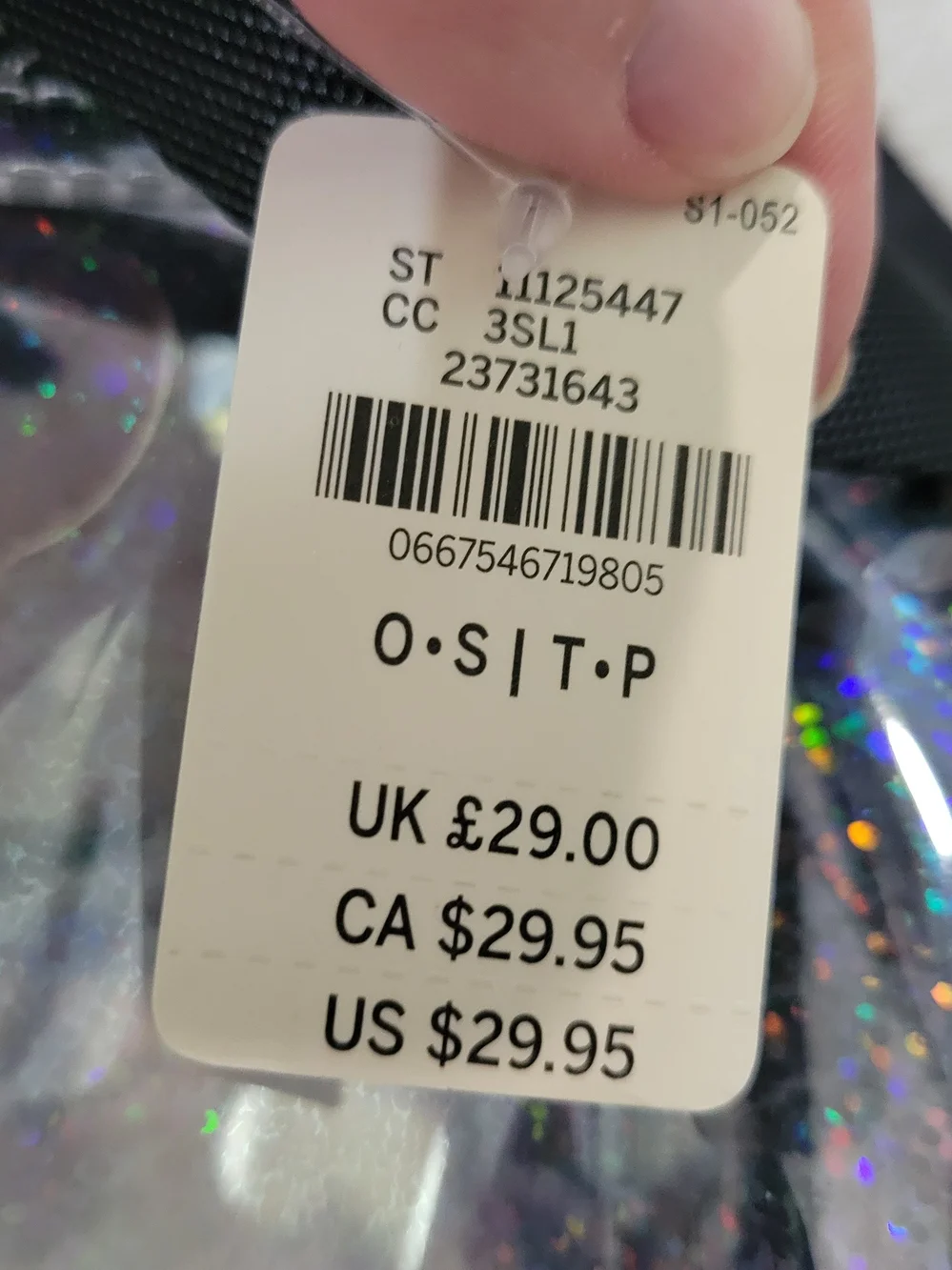 Clear Holographic Backpack with Black Logo - PINK Victoria's Secret